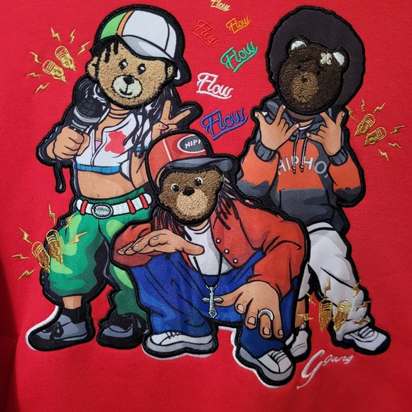 HOODIE MEN'S RED - Picture 6 of 6